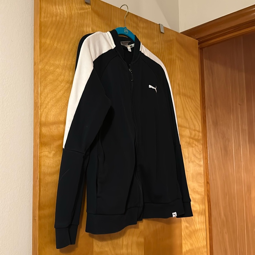 Puma Black Jacket with White Accents